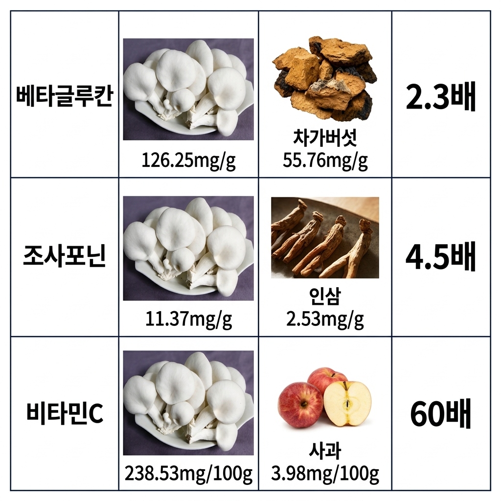 베타글루칸 조사포닌 비타민 비교