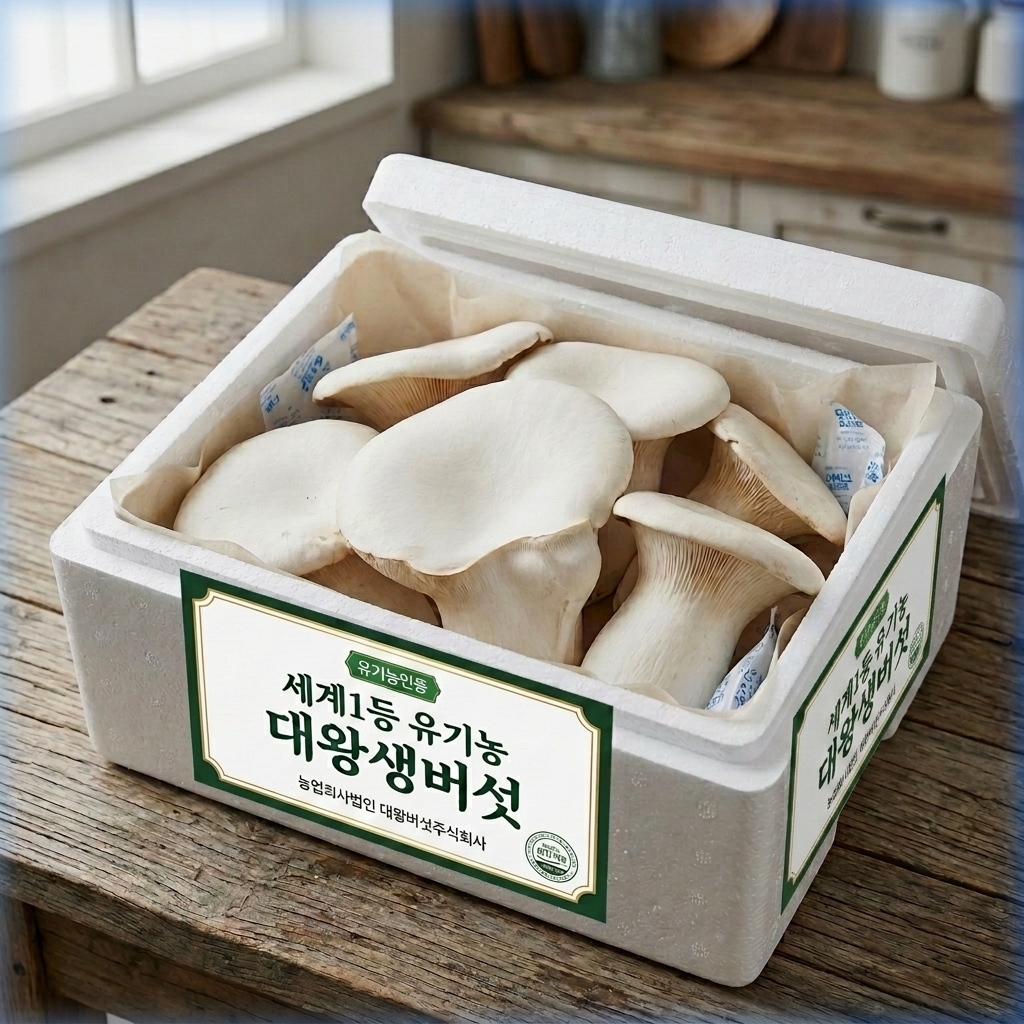 대왕버섯 안전 패키지 포장 배송 이미지